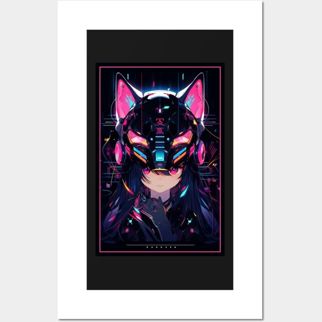 Anime Cat Girl | Quality Anime Design | Chibi Cat Girl Miaw | Manga Anime Art Wall Art by AlNoah